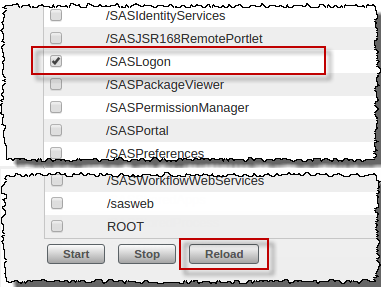 SAS Environment Manager: Restarting SAS Login Manager