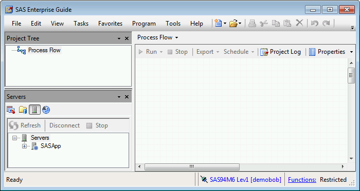 SAS Enterprise Guide with Functions Restricted